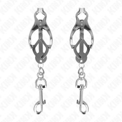 KINK - JAPANESE CLOVER NIPPLE CLAMPS WITH HOOKS SILVER