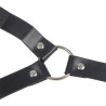 SUBBLIME - 953720 BONDAGE SKÓRZANY PASEK ZACISKI NA PIERSI CZARNY JEDEN ROZMIAR