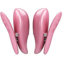 PRETTY LOVE - CAILEY NIPPLE CLAMPS 10 VIBRAÇÕES CONTROLE REMOTO ROSA