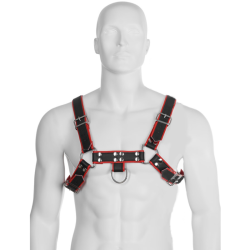 LEATHER BODY - ?A?CUCH III CZARNY / CZERWONY