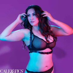 CALEXOTICS - EUPHORIA PLUS SIZE SZELKA Z KALTEREM CZARNA