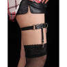 SUBBLIME - 953744 VERSTELLBARES PUNK-STRUMPFHOSE AUS LEDER SCHWARZ EINE GRÖSSE