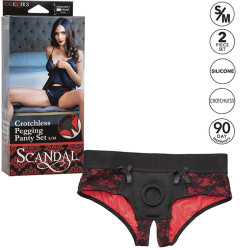 CALEXOTICS - SCANDAL ENSEMBLE CULOTTE SANS ENTREJAMBE AVEC GODE TAILLE S/M