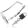 METAL HARD - ANILLO TESTÍCULOS CON PLUG URETRA CASTIDAD