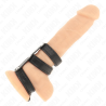 KINK - ANEL DE COURO TRIPLO PARA PÊNIS COM FECHO DE PRESSÃO