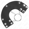 KINK - PENIS RING 4 CM LANCUSZEK 7 CM METALOWY Z PASKIEM SKÓRZANYM
