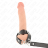 KINK - PENIS RING Z REGULOWANYM PASKIEM SKÓRZANYM