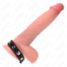 KINK - PENISRING AUS LEDER MIT DRUCKVERSCHLUSS ROT FUTTER 21 X 1,5 CM