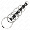 KINK - 5 METALOWYCH PIERSCIENI NA PENISA 3,2 CM NA 5 CM POLACZONYCH SKÓRA