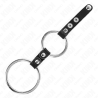 KINK - PODWÓJNY PENIS RING 3,8 CM NA 5 CM LACZONY SKÓRA