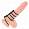 KINK - 5 SILIKONOWYCH PIERSCIENI NA PENISA OD 3,8 CM DO 4,8 CM POLACZONYCH SKÓRA