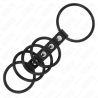 KINK - 5 SILIKONOWYCH PIERSCIENI NA PENISA OD 3,8 CM DO 4,8 CM POLACZONYCH SKÓRA