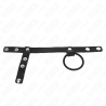 KINK - ANELLO PER PENE IN SILICONE 3,8 CM CON DIVISORE PER PALLINE E CINTURINO IN PELLE 22 X 1,5 CM