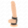 KINK - REGULOWANY PODWÓJNY PENIS PIERSCIEN SKÓRZANY