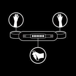 FETISH SUBMISSIVE - ALGEMAS DE FORRO DE NOPRENE COM ALÇA