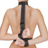 FETISH SUBMISSIVE BONDAGE - KOLNIERZ I MANKIETY NA NADGARSTKACH ZESTAW UMOZLIWIAJACY CIALO