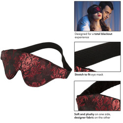 CALEXOTICS - SCANDAL OPAQUE EYE MASK Z CZERWONYMI SZCZEGÓŁAMI