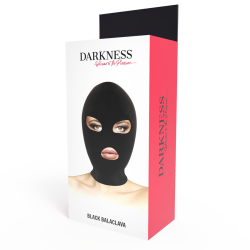 DARKNESS - MASKA UKLADANIA BDSM NA USTA I OCZY CZARNA