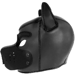 DARKNESS - NEOPRENE DOG MASK WITH REMOVABLE MUZZLE M