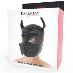 DARKNESS - NEOPRENOWA MASKA DLA PSA Z ODPINANYM PYSKIEM L
