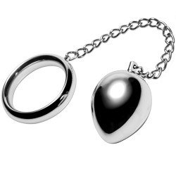 METAL HARD - PIERSCIEN KOGUTOWY 45MM + LANCUCH Z METALOWA KULKA