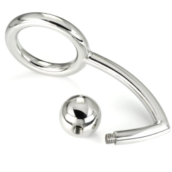 METAL HARD - PIERSCIEN NA KUTAS Z HACZYKIEM ANALNYM 45 MM
