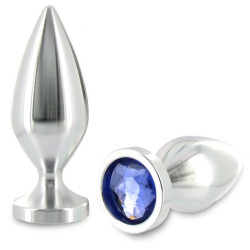 METAL HARD - KOREK ANALNY ALUMINIOWY KOLOR KRYSZTALOWY DUZY 10,16CM