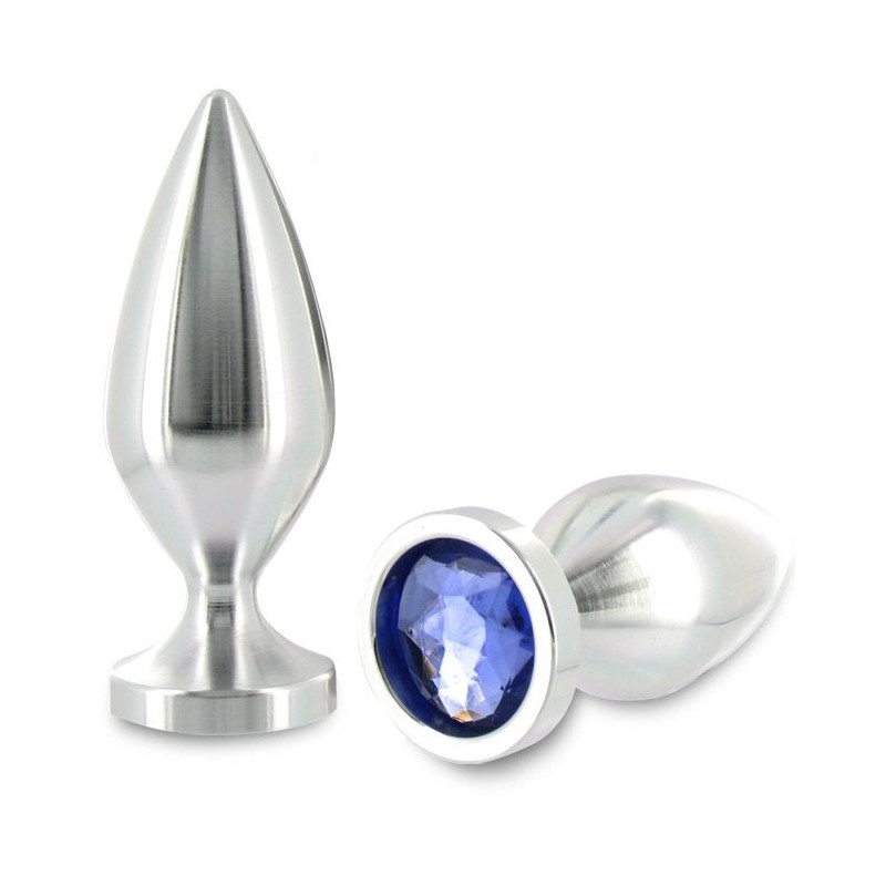 METAL HARD - PLUG ANAL ALIMINUM CRISTAL COULEUR MOYEN 8.89CM METAL HARD - PLUG ANAL ALIMINUM CRISTAL COULEUR MOYEN 8.89CM