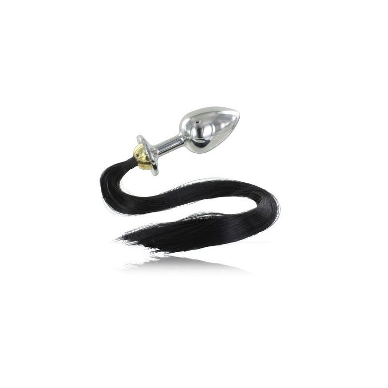METAL HARD - PLUG ANAL ACERO CON COLA 8.89CM METAL HARD - PLUG ANAL ACERO CON COLA 8.89CM