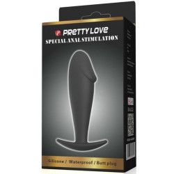 PRETTY LOVE - KOREK ANALNY SILIKONOWY FORMULA PENISA CZARNY