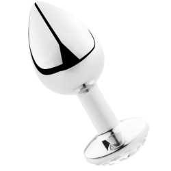 SECRETPLAY - KOREK ANALNY PRZEZROCZYSTY ALUMINIUM 8 CM