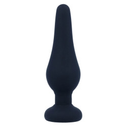 INTENSE - KOREK ANALNY PIPO S CZARNY SILIKON 9,8 CM