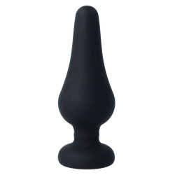 INTENSE - KOREK ANALNY PIPO L CZARNY SILIKON 13 CM