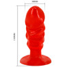 BAILE - KOREK ANALNY UNISEX Z CZERWONA PRZYSSAWKA