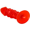 BAILE - KOREK ANALNY UNISEX Z CZERWONA PRZYSSAWKA