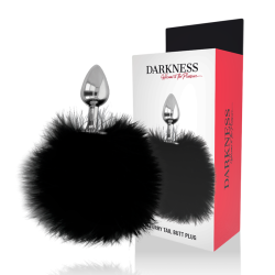 DARKNESS - DODATKOWA ZATYCZKA ANALNA Z OGONEM CZARNA 7 CM