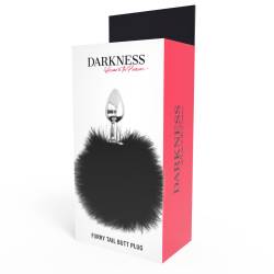 DARKNESS - DODATKOWA ZATYCZKA ANALNA Z OGONEM CZARNA 7 CM