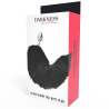DARKNESS - SREBRNY KOREK ANALNY 8 CM Z CZARNYM OGONKIEM