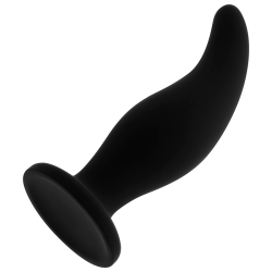 OHMAMA - ZAKRZYWIONY SILIKONOWY KOREK ANALNY P-POINT 12 CM