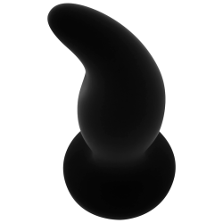 OHMAMA - ZAKRZYWIONY SILIKONOWY KOREK ANALNY P-POINT 12 CM