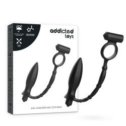 ADDICTED TOYS - KOREK ANALNY Z PIERSCIENIEM WIBRUJACYM