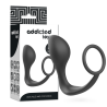 ADDICTED TOYS - KOREK ANALNY Z CZARNYM SILIKONOWYM PIERSCIENIEM