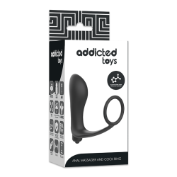 ADDICTED TOYS - KOREK ANALNY Z PIERSCIENIEM NA PENISA, WIBRUJACY