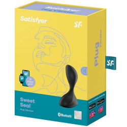 SATISFYER - WTYCZKA WIBRACYJNA SWEET SEAL APP CZARNA