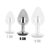 OHMAMA - KOREK ANALNY Z CZARNYM KRYSZTALEM 8 CM