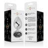 INTENSE - ALUMINUM METAL ANAL PLUG WITH BLACK GLASS SIZE L