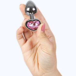 SECRETPLAY - METALOWY ZATYCZKA SERCE FUKSJA MALY ROZMIAR 7 CM