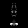 NEBULA SERIES BY IBIZA - MODEL 1 ANAL PLUG BOROSILICATE GLASS CLEAR 10.5 CM -O- 3 CM