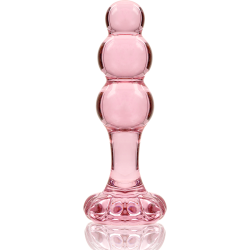 NEBULA SERIES BY IBIZA - MODELLO 1 PLUG ANALE VETRO BOROSILICATO ROSA 10.5 CM -O- 3 CM