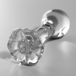NEBULA SERIES BY IBIZA - MODEL 2 KOREK ANALNY ZE SZKLA BOROSILIKATOWEGO PRZEZROCZYSTY 11 CM -O- 3.5 CM